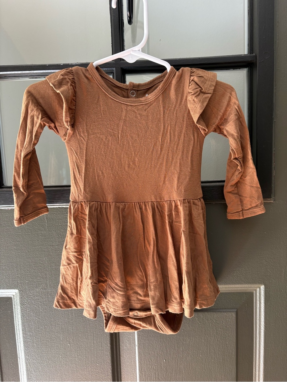 Kyte BABY Rust Brown Long Sleeve Baby Dress